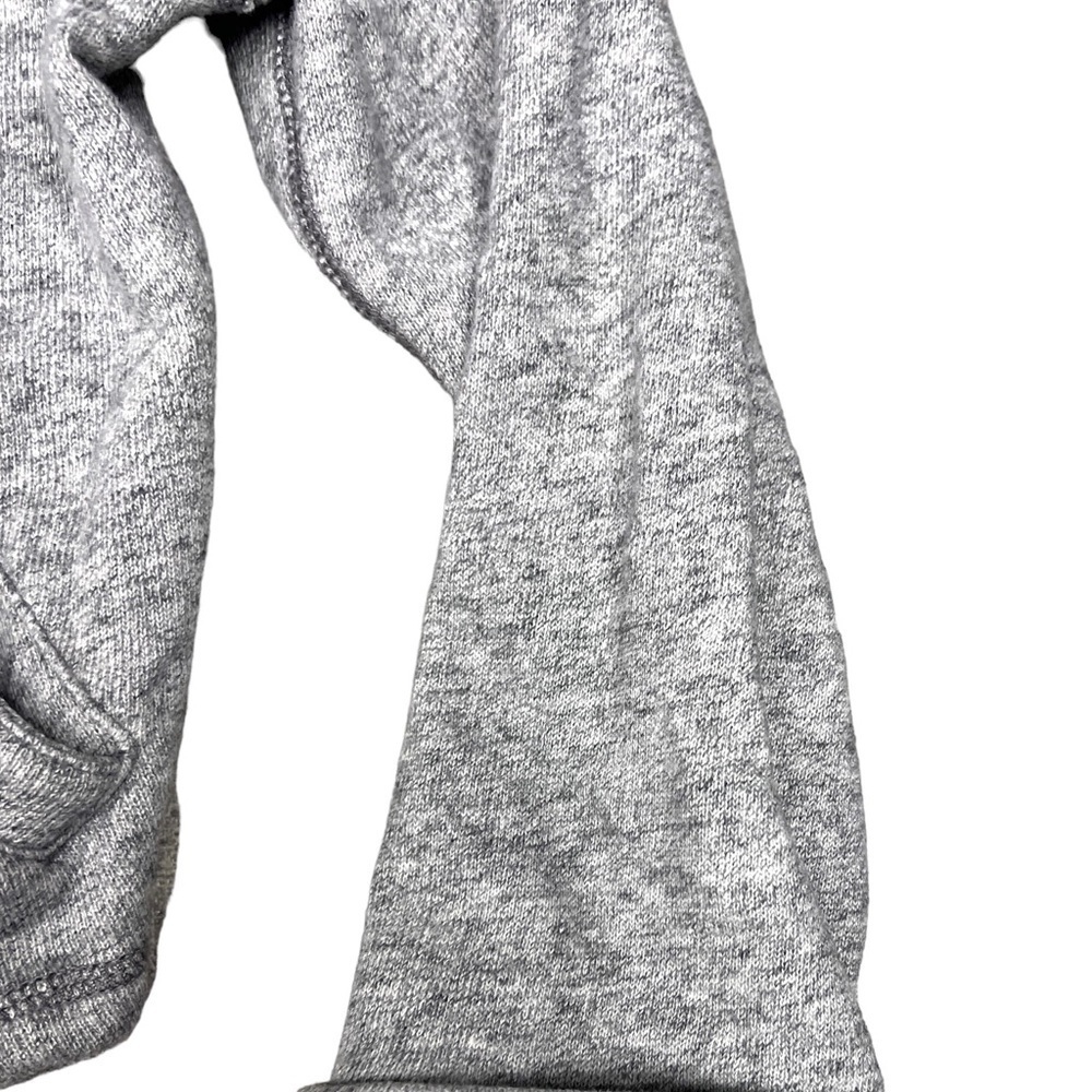 Abercrombie & Fitch Gray Copped Sweatshirt Moto Jacket Large Jersey Knit y2k - Picture 6 of 10